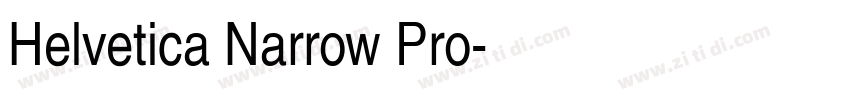 Helvetica Narrow Pro字体转换